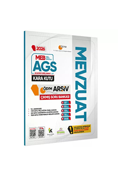 Karakutu Yayınları 2026 MEB-AGS MEVZUAT Kara Kutu ÖSYM Çıkmış Soru Havuzu Ban...