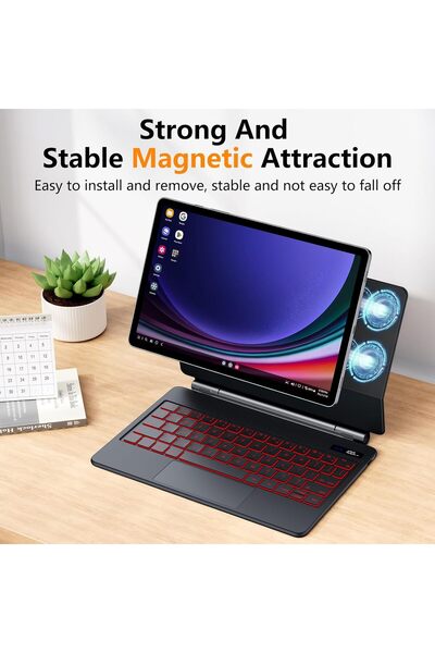 HYX Magnetic Backlit Bluetooth Keyboard Case for Samsung Galaxy Tab S10 FE/S9 FE 10.9/11"