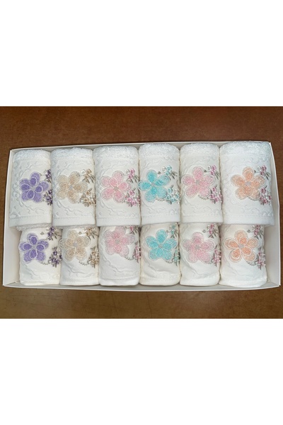 Fiesta Tekstil Mother and Daughter Daisy Bamboo 12 Piece Towel Set