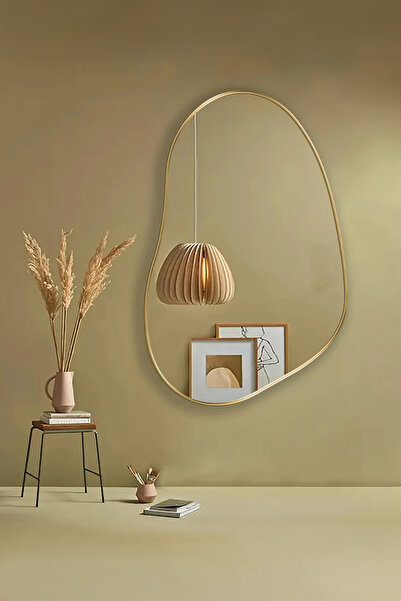 Fawdecor Premium Ahşap Çerçeveli Banyo Aynası Hol Aynası Duvar Aynası - Moder...