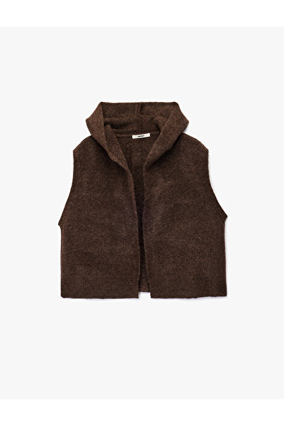 Koton Hooded Sleeveless Knitwear Vest