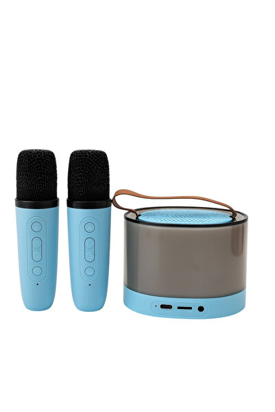 OEM K52 Portable Karaoke Speaker with 2 Wireless Microphones – RGB Lights Blu...