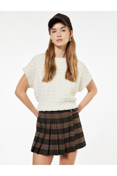 Koton Πλεκτό πουλόβερ με λαιμόκοψη oversized