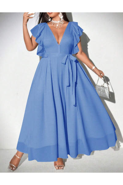 Sheya Rochie maxi Shein Curve+, albastru