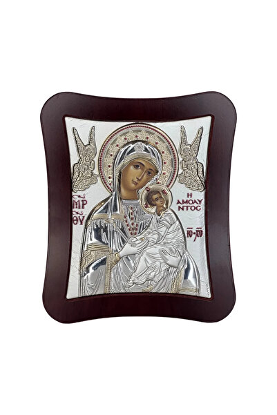 SLEVORI Silver Icon Mother and Child 21 x 25 cm