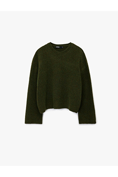 Koton Tricotaj cu mânecă lungă, cu decolteu, pulover oversize