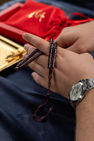 dergah tesbih مسبحة صلاة من العنبر المضغوط بتصميم نظام العصا من Üstad Erkan