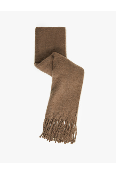 Koton Eșarfă lungă cu ciucuri cu textura moale