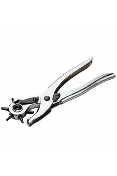 PUFO Clește de perforat cu bandă rotativ cu 6 capete, argintiu