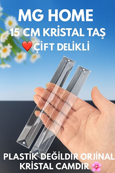 MG HOME 15 سم مع فتحتين 🌺   5 قطع من حجر الثريا الكريستالي 🌺   قطع غيار أصل...