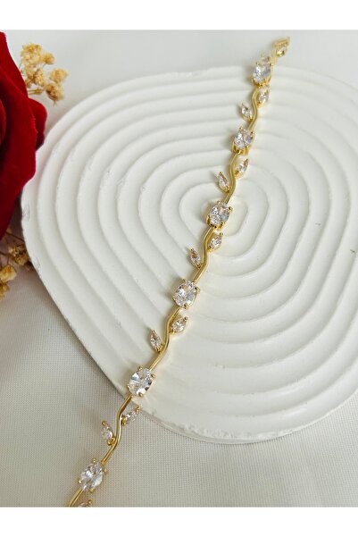 Roya Happiness RENKLİ TAŞLI LALE YAPRAK BİLEKLİK SEVGİLİYE KIZ ARKADAŞA HEDİY...