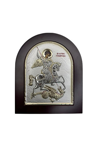 SLEVORI Icoană din argint Sfântul Gheorghe 18,6 x 15,8 cm