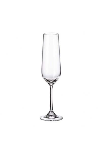 BOHEMİA CRYSTAL Set of 6 Bohemia Strix Crystal Champagne Glasses 200 ml