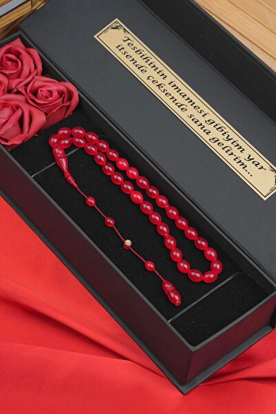 dergah tesbih Master Muhammet Tacir Systematic Design Beyzi Model Fire-I Crimped Amber Prayer Beads