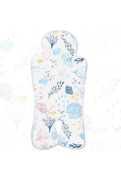 KASTWAVE وسادة تبريد جل لمقعد السيارة للأطفال (أزرق/أبيض/كحلي)