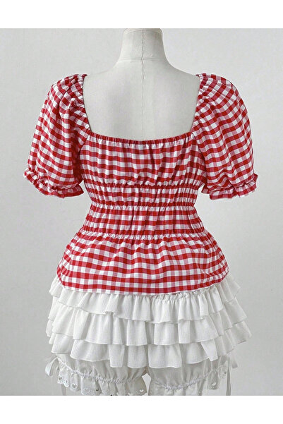 Sheya Shein Curve+ short sleeve shirt, red