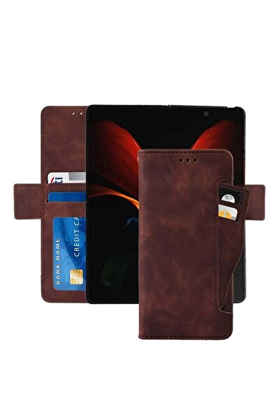 Generic Case for Samsung Galaxy Z Fold 2 5G - Classic Leather Wallet Foldable Case with Holder