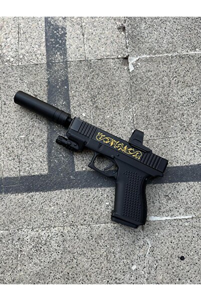 SZD Arms GLOCK 19 HAREKETLİ SUSTURUCULU GRAVÜR İŞLEMELİ ÖZEL YAPIM MAKET SİLA...