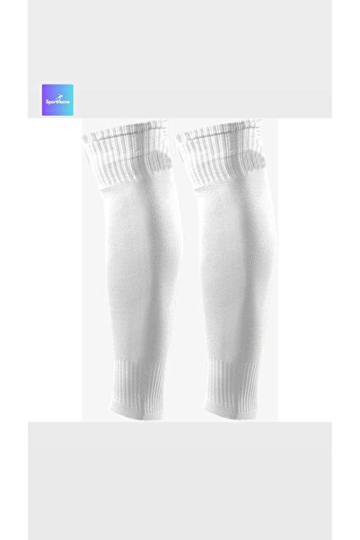 sporthome Beyaz Tabansız Konç Çorap Futbol Ve Antreman Çorabı