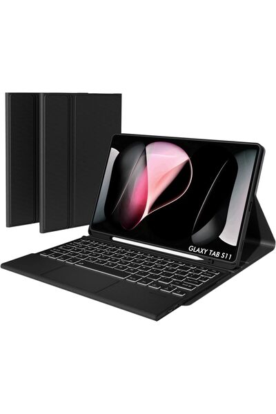 HYX Bluetooth Keyboard Case for Samsung Galaxy Tab S11 11-inch (2025) with Trackpad & 7-Color Keyboard