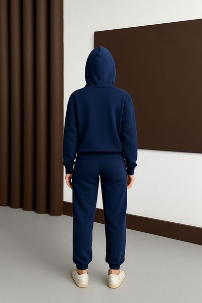 ahsenboutique Unisex Black Basic Sweatshirt Hoodie