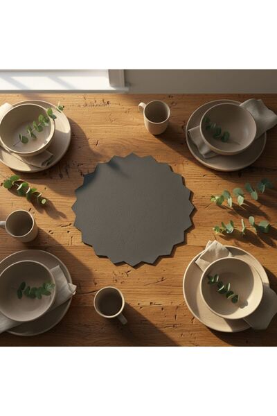 Grand Fine Art 2 Pieces Leather American Doily-Easy to Wipe Supla-33X33 Cm-Rose Thorn Pattern