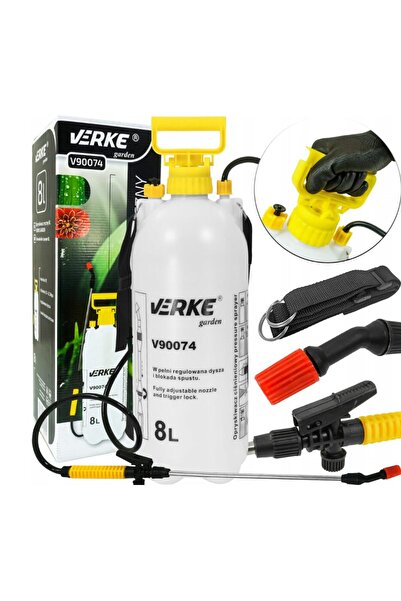 VERKE Pulverizator manual pentru stropit, capacitate 8 l,
