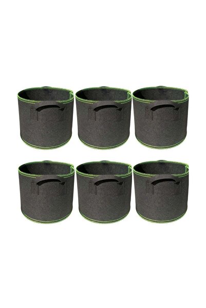Generic 6-Pack 5 Gallon Breathable Nonwoven Fabric Plant Grow Bags with Handles