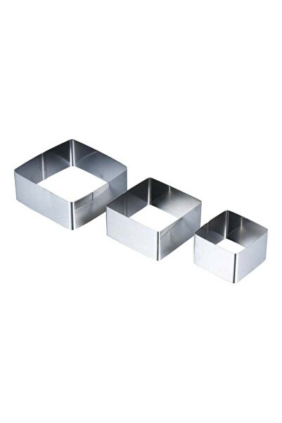 Generic 3 Pieces Biscuit Cookie Cutters Fondant Cutter Set Silver