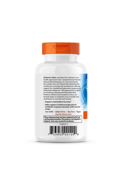 DoctorBest Benfotiamine 150 Mg with Benfopure, 120 Capsules, Supports Glycemic Balance & Metabolic Response