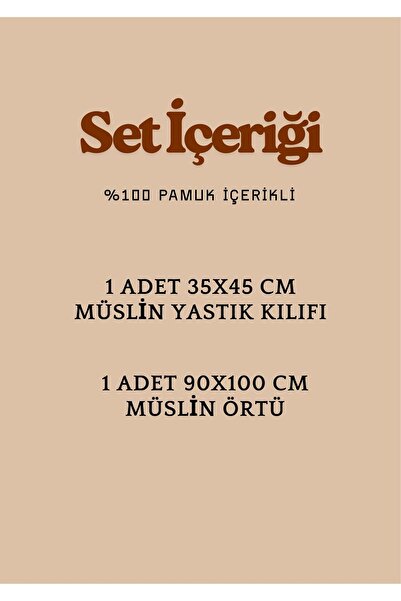 Sevza Kids 100% Cotton 2-Piece Muslin Baby Duvet Cover Set - Heart Pattern - 90X100 35X45