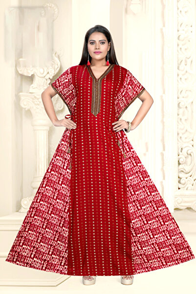 Zainah Elegant Embroidered Modest Jalabiya Dress for Women – Wide Bottom, Batwing Sleeves.