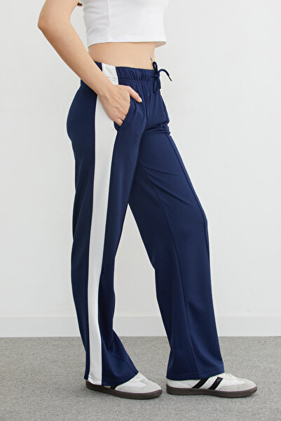 Fulla Moda Modal Sweatpants with Side Stripes