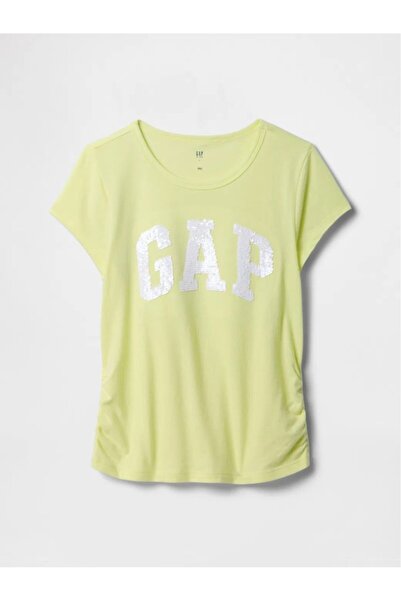 GAP Girl's T-Shirt V-Logo Side Ruched Tee