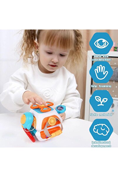 Soofam لعبة مونيسوري الحسية 10 في 1 من Busy Cube للأطفال الصغار (1-3 سنوات)