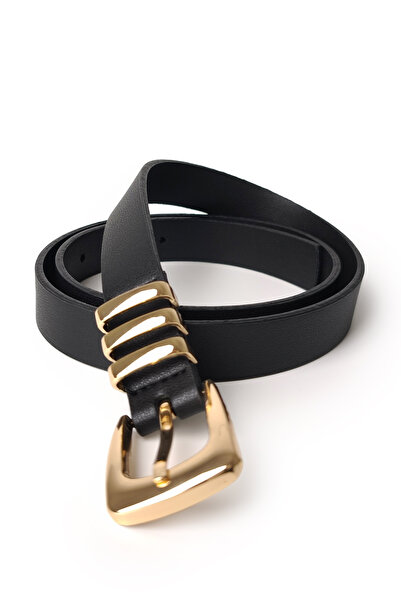Ecrou Square Buckle Belt Black
