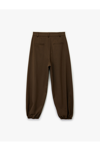 Koton Παντελόνι Jogger με ρίγες με λεπτομέρεια τσέπης και κουμπιά