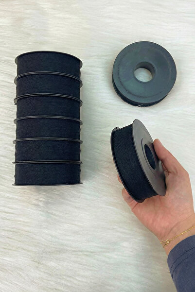 ZEYMERADE Μαύρη λινή κορδέλα νοπέλι 2,5 εκ. 20 μέτρα, κορδέλα διακόσμησης δώρου ειδικής περίστασης Bohça Çeyiz