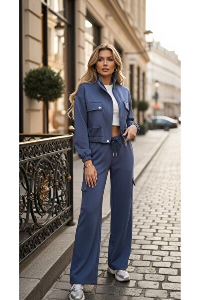 MiMi Cargo Pocket Piece Zippered Double Tracksuit Set