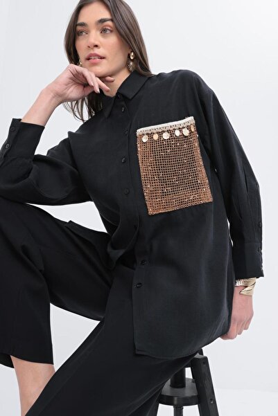 ALLDAY File Paneled Shirt Tunic