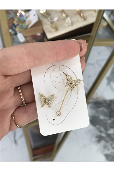 the ASEL İNCİ XUPING أقراط مفصلة على شكل فراشة من طراز Fourridge (غير قابلة ل...