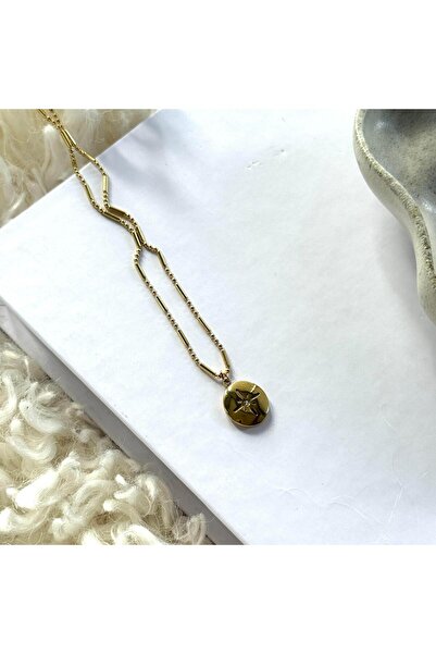 Alice İsstanbul قلادة نجمة الشمال من الفولاذ