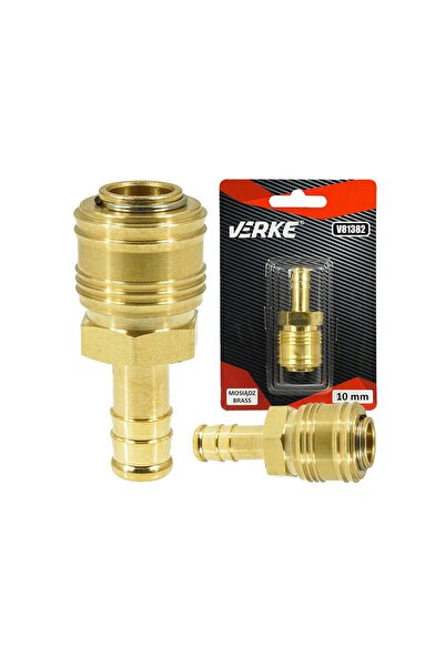 VERKE Cupla rapida pneumatica din alama pentru furtun 10 mm,