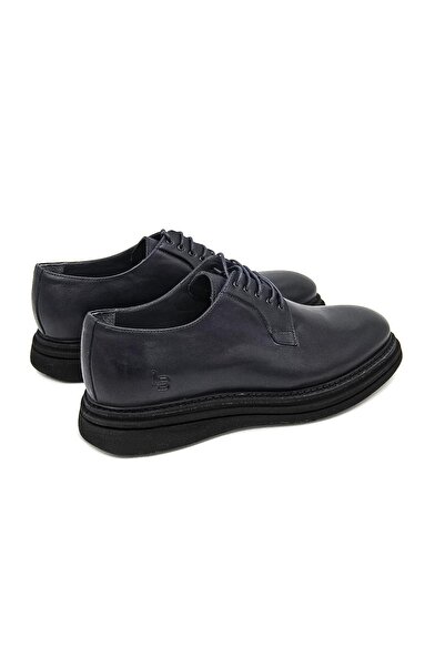 LUCIANO BELLINI C22801 Men's Classic Shoes - Dark Blue