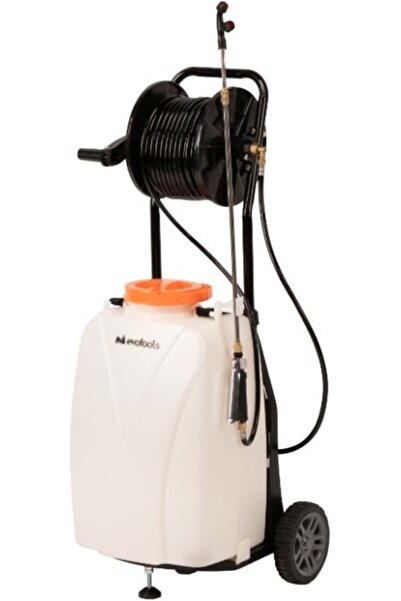 Evotools Pulverizator cu baterie cu roți de transport și furtun de 30 m - 40 l