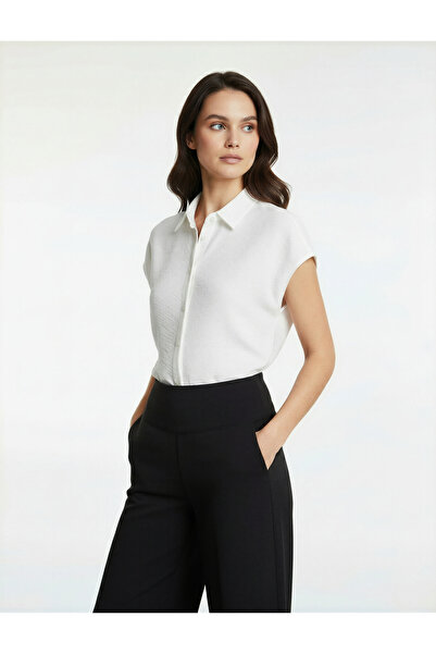 Koton Regular Fit Cufflinked Classic Collar Viscose Shirt