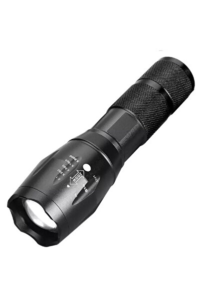 Gonga Lanterna LED tactica,13,2 x 3,5 cm, Gonga® Negru