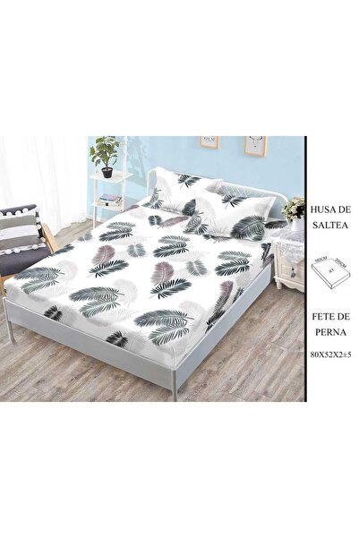 CHIRASO CHIRASO Fitted Sheet Set, Satin Cotton, 160x200 cm and 2 Pillowcases 52x80 cm