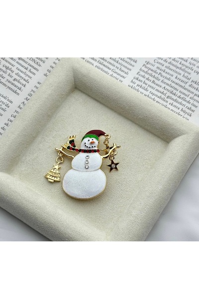 AychaAksesuar Vip seri kardan adamlı yılbaşı hediyesi yeniyıl broş