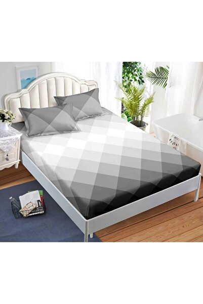 CHIRASO CHIRASO Fitted Sheet Set, Satin Cotton, 160x200 cm and 2 Pillowcases 52x80 cm